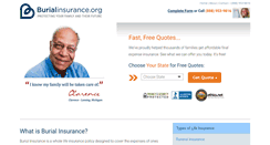 Desktop Screenshot of burialinsurance.org