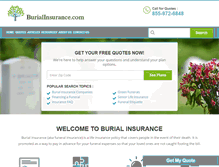 Tablet Screenshot of burialinsurance.com